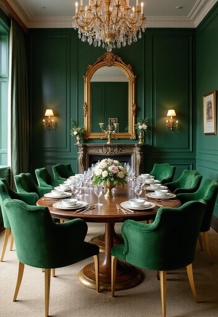 21 Stunning Color Palette Ideas for Interiors That Will Transform Your Space! - 3. Elegant Emerald and Gold