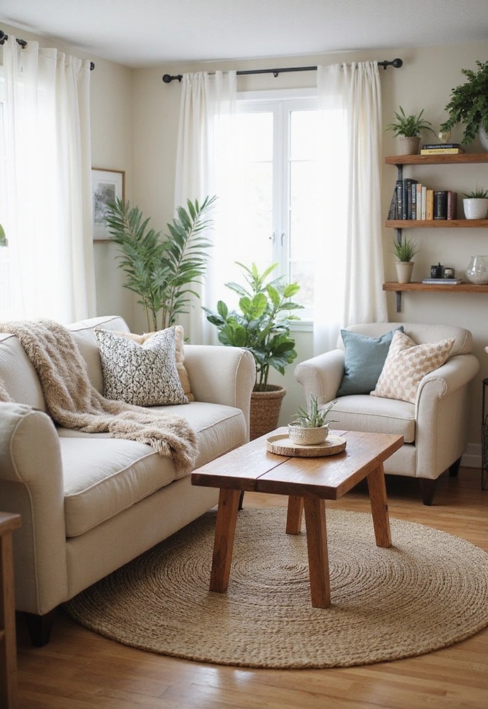 15 Cozy Living Room Inspirations That Will Make You Want to Cuddle Up Right Now! - 1. Soft Neutrals and Textures