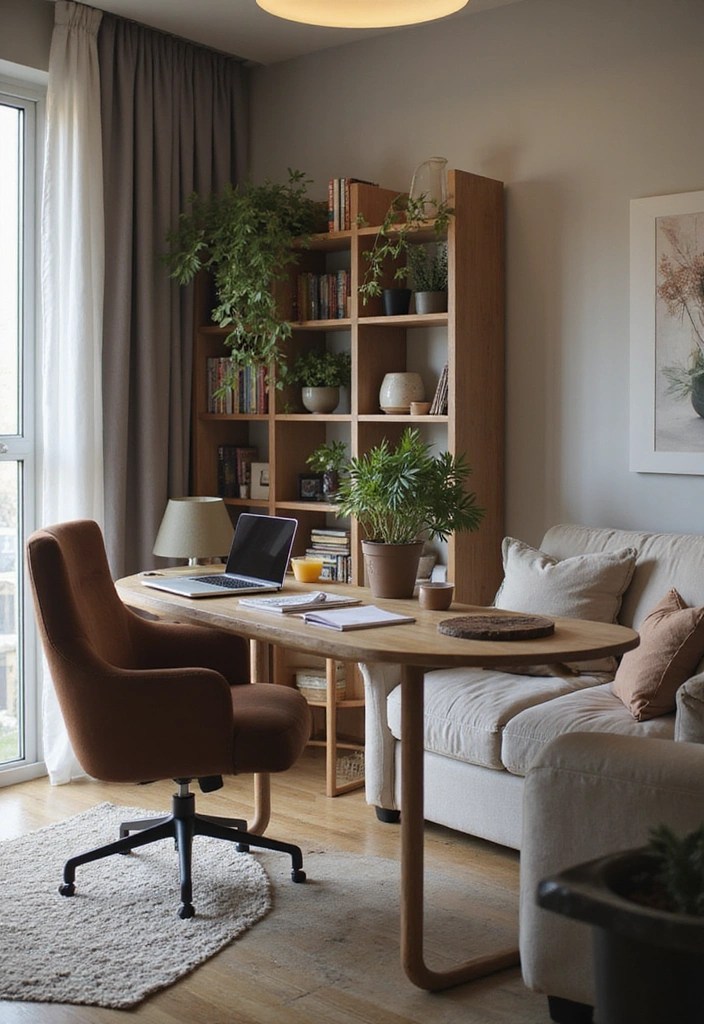 10 Multi-Purpose Room Layouts That'll Transform Your Space (You Won't Believe #3!) - 2. The Functional Office-Living Room Combo