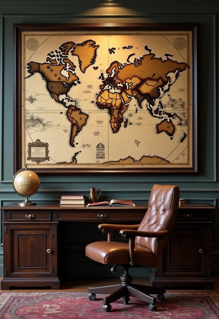 15 Vintage Wall Art Pieces That'll Make Your Walls Tell a Story (You Won't Believe #7!) - 5. Antique Maps