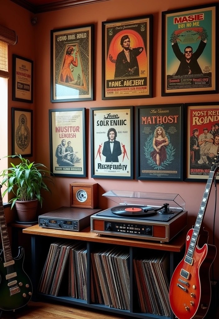 15 Vintage Wall Art Pieces That'll Make Your Walls Tell a Story (You Won't Believe #7!) - 9. Retro Music Posters