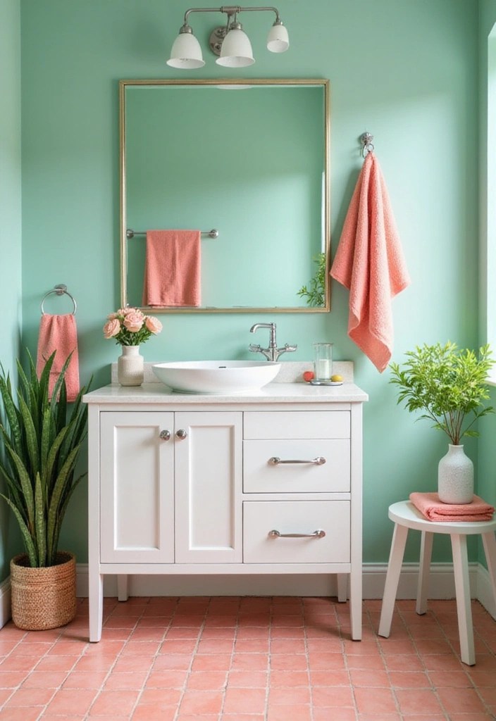 21 Stunning Color Palette Ideas for Interiors That Will Transform Your Space! - 14. Refreshing Mint and Coral