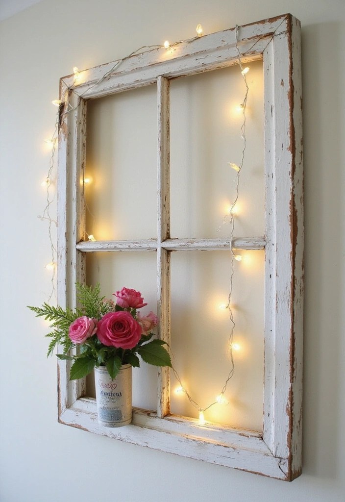15 DIY Wall Art Projects That Will Transform Your Space (You Won't Believe #7!) - 7. Upcycled Window Frame Art (You Won't Believe This!)