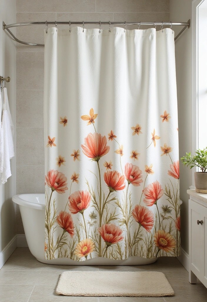 15 Stunning Botanical Print Decor Ideas That Will Bring Your Walls to Life! - 13. Botanical Print Shower Curtains