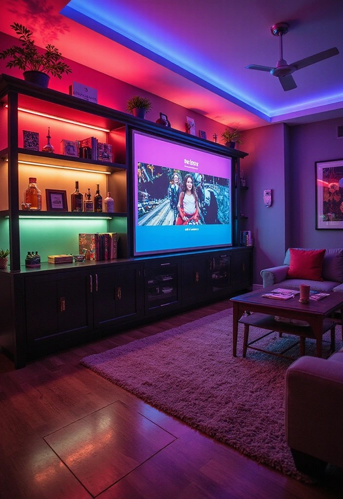 10 Enchanting Modern Lighting Trends That Will Illuminate Your Home Like Never Before! - 7. Colorful LED Accents