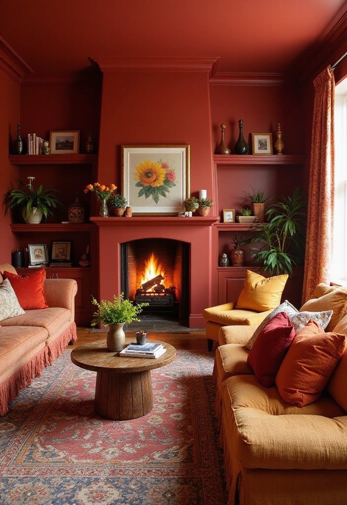 15 Cozy Living Room Inspirations That Will Make You Want to Cuddle Up Right Now! - 6. Warm Color Palettes