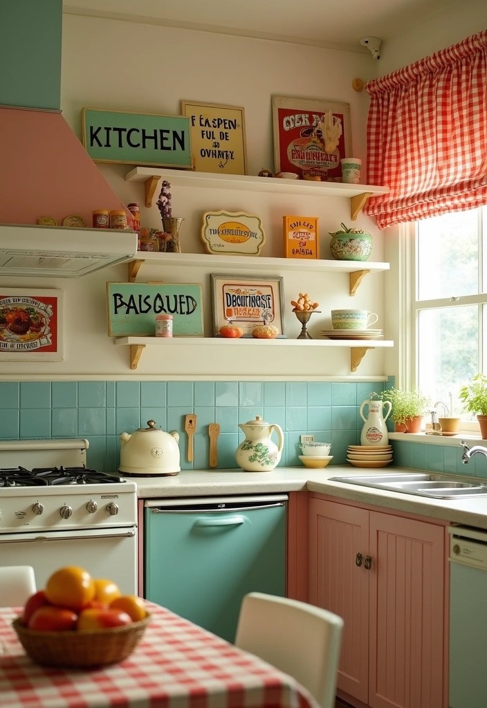 15 Vintage Wall Art Pieces That'll Make Your Walls Tell a Story (You Won't Believe #7!) - 12. Retro Kitchen Signs