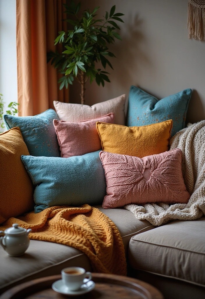 15 Cozy Living Room Inspirations That Will Make You Want to Cuddle Up Right Now! - 4. The Comfort of Cushions