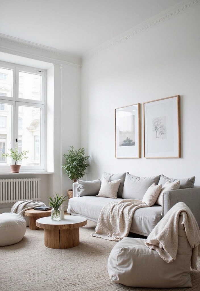 21 Stunning Color Palette Ideas for Interiors That Will Transform Your Space! - 15. Minimalist Scandinavian Whites