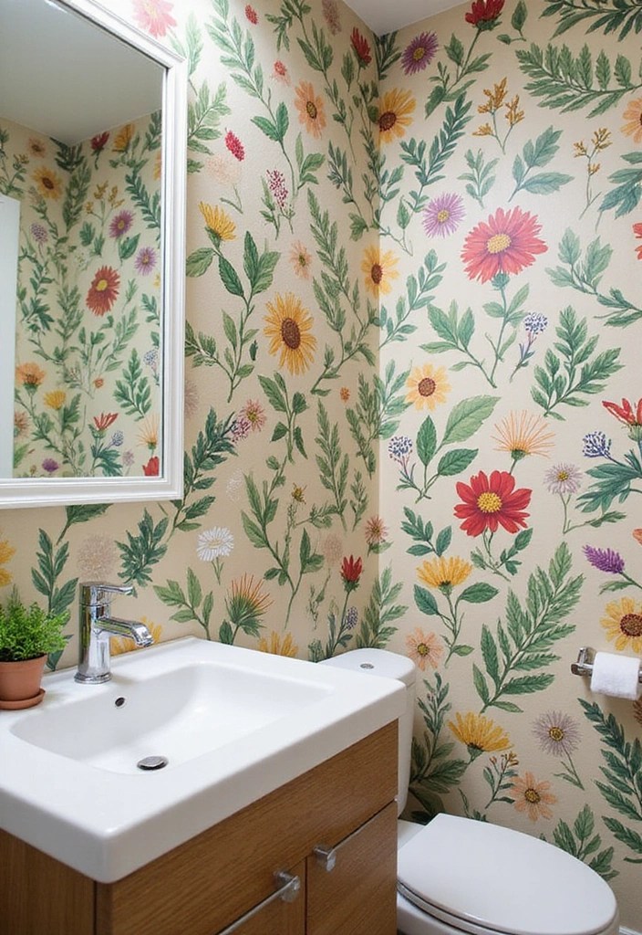 15 Stunning Botanical Print Decor Ideas That Will Bring Your Walls to Life! - 4. Nature-Inspired Wallpaper