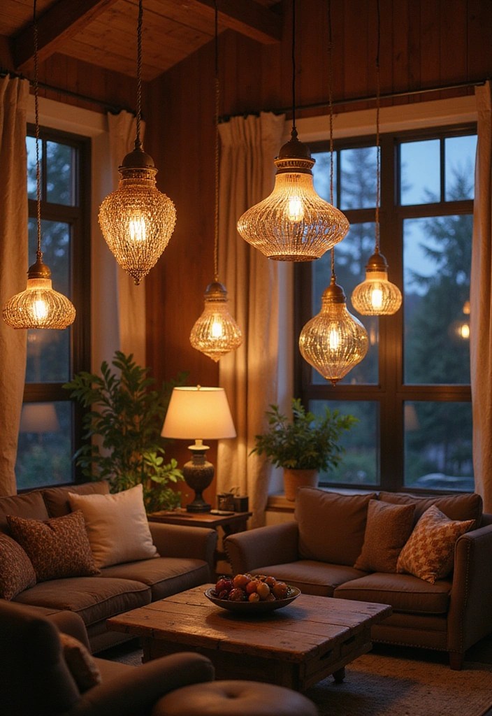 15 Cozy Living Room Inspirations That Will Make You Want to Cuddle Up Right Now! - 13. Indoor Lighting Fixtures