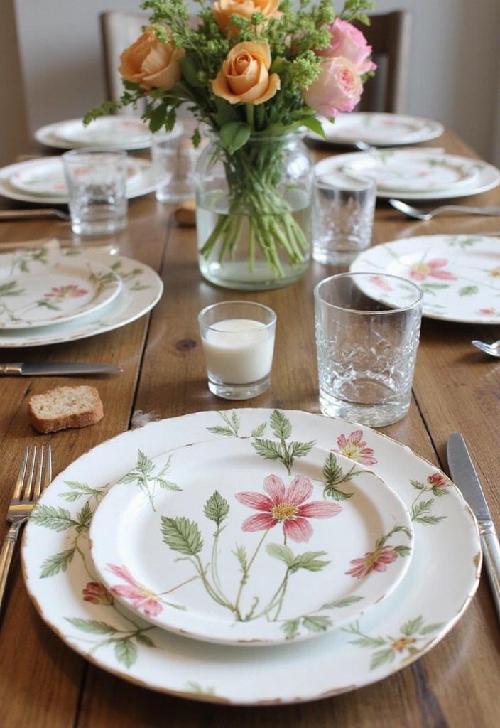 15 Stunning Botanical Print Decor Ideas That Will Bring Your Walls to Life! - 6. Botanical Print Tableware