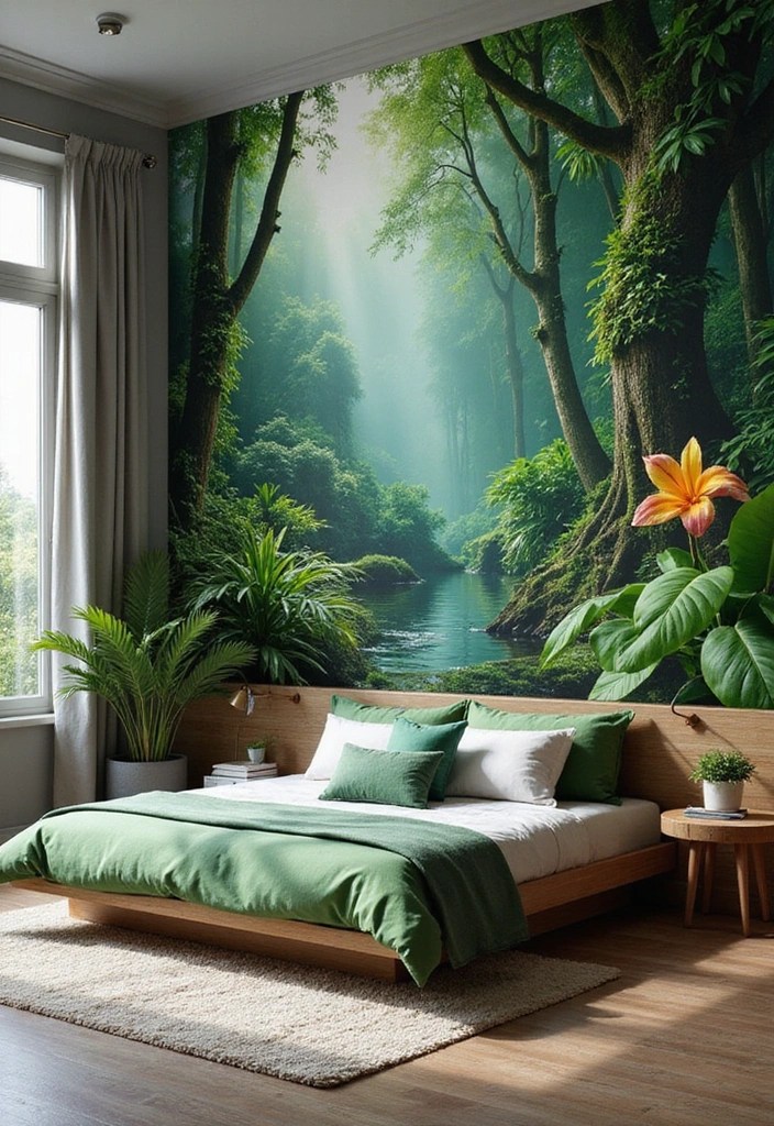 15 Stunning Botanical Print Decor Ideas That Will Bring Your Walls to Life! - 1. Large-Scale Botanical Wall Murals