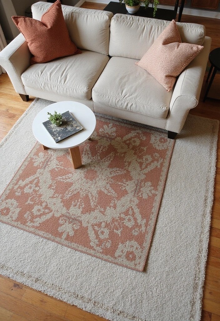 15 Cozy Living Room Inspirations That Will Make You Want to Cuddle Up Right Now! - 11. Layered Rugs