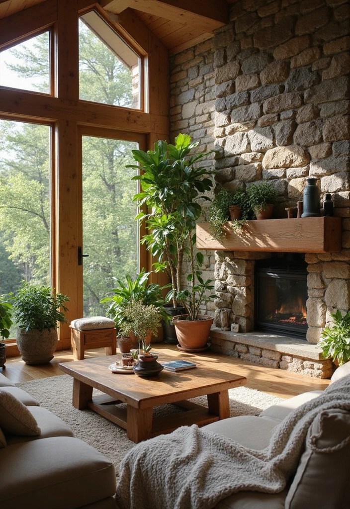 15 Cozy Living Room Inspirations That Will Make You Want to Cuddle Up Right Now! - 5. Natural Elements