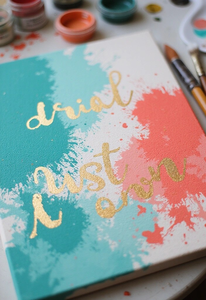 15 DIY Wall Art Projects That Will Transform Your Space (You Won't Believe #7!) - 1. Abstract Canvas Art